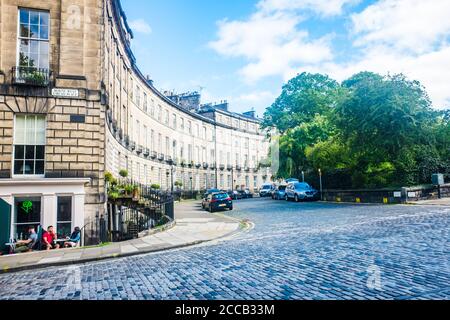 Edinburgh Schottland 6. August 2020 schönes Georgian House auf der Curved Stret Heriot Row in Edinburgh Stockfoto