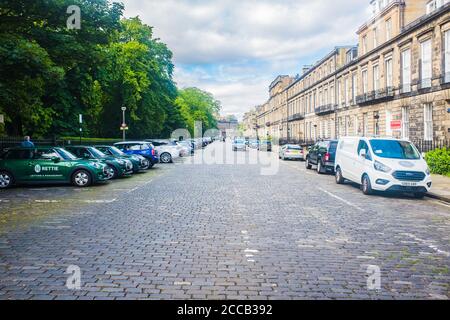 Edinburgh Schottland 6. August 2020 schönes Georgian House auf der Curved Stret Heriot Row in Edinburgh Stockfoto