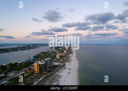 Perdido Key Beach bei Sonnenuntergang Stockfoto