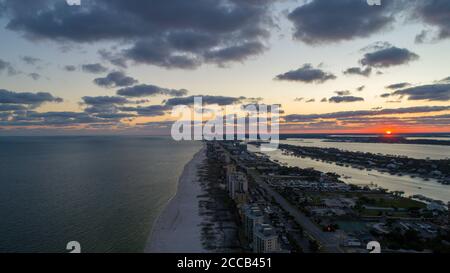 Perdido Key Beach bei Sonnenuntergang Stockfoto