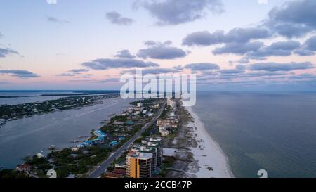 Perdido Key Beach bei Sonnenuntergang Stockfoto