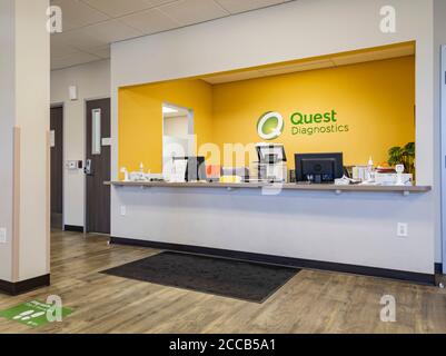 Las Vegas, 6. AUGUST 2020 - Innenansicht des Quest Diagnostics Stockfoto
