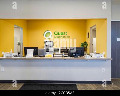 Las Vegas, 6. AUGUST 2020 - Innenansicht des Quest Diagnostics Stockfoto