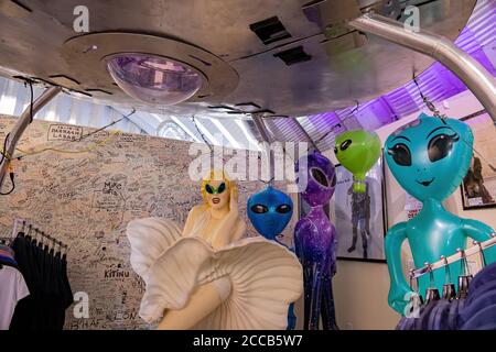 Nevada, 9. AUG 2020 - Innenansicht des Alien Research Center Stockfoto