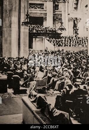 Am 6. Mai 1935 feierten König Georg V. und Königin Maria ihr 25-jähriges Jubiläum auf dem Thron in der St. Paul's Cathedral. Stockfoto