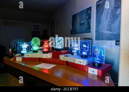 Nevada, 9. AUG 2020 - Innenansicht des Alien Research Center Stockfoto