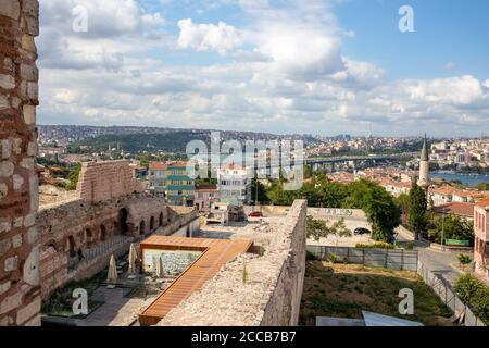 Außenansicht des Palastes des Porphyrogenitus bekannt in Türkisch wie das Tekfur Sarayi ist ein Ende des 13. Jahrhunderts Byzantiner palast im Nordwesten Stockfoto