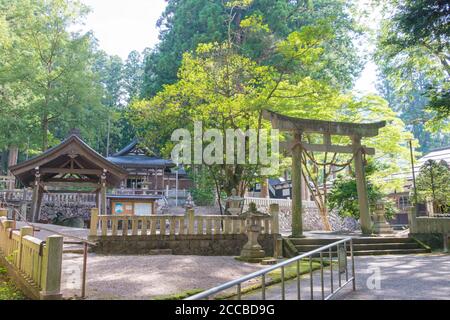 Gifu, Japan - Keta Wakamiya Schrein. Eine berühmte historische Stätte in Hida, Gifu, Japan. Stockfoto