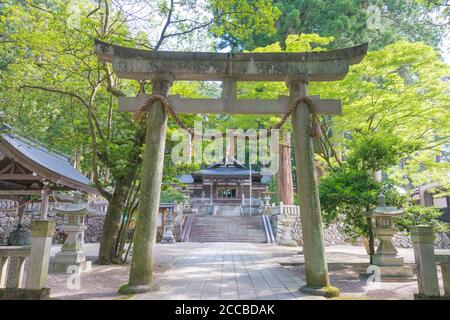 Gifu, Japan - Keta Wakamiya Schrein. Eine berühmte historische Stätte in Hida, Gifu, Japan. Stockfoto