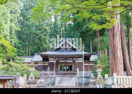 Gifu, Japan - Keta Wakamiya Schrein. Eine berühmte historische Stätte in Hida, Gifu, Japan. Stockfoto