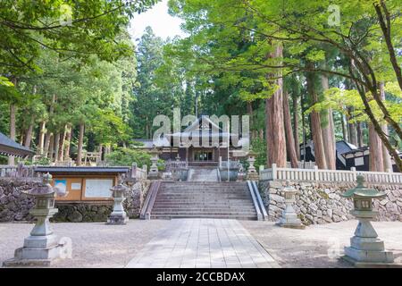 Gifu, Japan - Keta Wakamiya Schrein. Eine berühmte historische Stätte in Hida, Gifu, Japan. Stockfoto