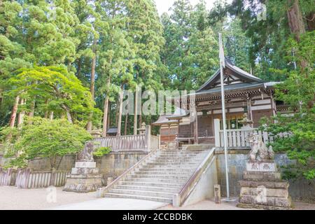 Gifu, Japan - Keta Wakamiya Schrein. Eine berühmte historische Stätte in Hida, Gifu, Japan. Stockfoto