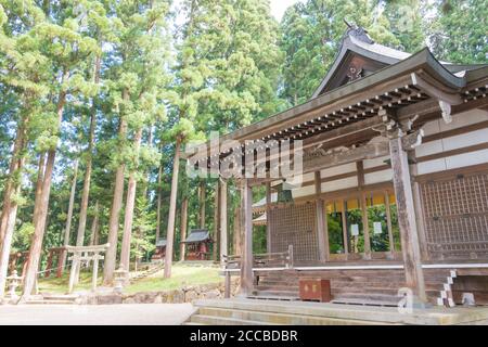 Gifu, Japan - Keta Wakamiya Schrein. Eine berühmte historische Stätte in Hida, Gifu, Japan. Stockfoto