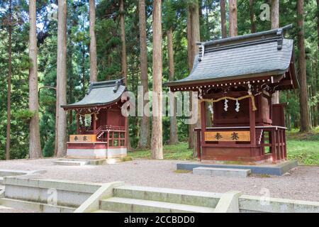 Gifu, Japan - Keta Wakamiya Schrein. Eine berühmte historische Stätte in Hida, Gifu, Japan. Stockfoto