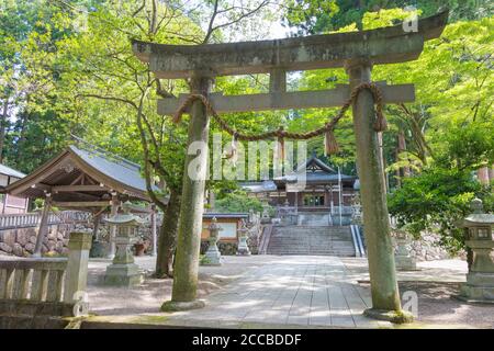 Gifu, Japan - Keta Wakamiya Schrein. Eine berühmte historische Stätte in Hida, Gifu, Japan. Stockfoto