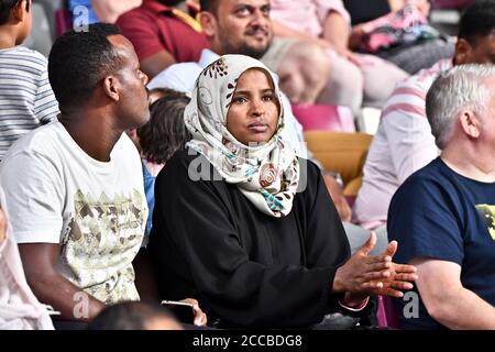 Afrikanische Fans. Khalifa International Stadium, Doha, Katar Stockfoto