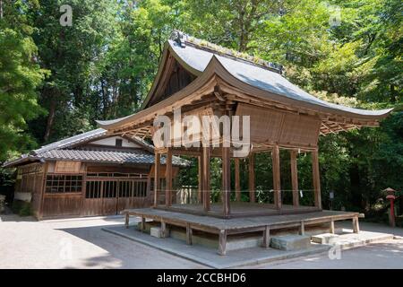 Kyoto, Japan - Saginomori-Schrein in Kyoto, Japan. Das Heiligtum wurde im 9. Jahrhundert gegründet. Stockfoto