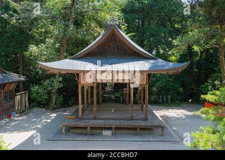 Kyoto, Japan - Saginomori-Schrein in Kyoto, Japan. Das Heiligtum wurde im 9. Jahrhundert gegründet. Stockfoto