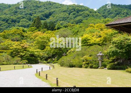 Okochi Mountain Villa (Okochi Sanso Villa) in Kyoto, Japan. Die Okochi Sanso Villa ist die ehemalige Residenz des japanischen Filmstars Okochi Denjiro. Stockfoto