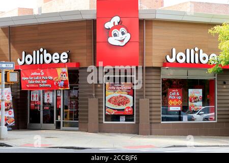 Jollibee, 62-29 Roosevelt Ave, Queens, New York. Foto einer philippinischen Fast-Food-Kette in New York im Stadtteil Woodside. Stockfoto