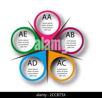 Infografik zum Vektorkreis. Vorlage für Diagramm, Diagramm, Präsentation und Diagramm. Geschäftskonzept mit sieben Optionen, Teilen, Schritten oder Prozessen. Abstra Stock Vektor