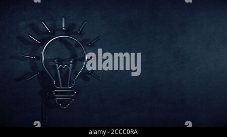 Glühbirne Neon Backlight magic Sand Hintergrund. 3D-Rendering Stockfoto