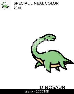 Dinosaurier Spezielle lineare Farbe Symbol. Illustration Symbol Design Vorlage für Web mobile UI-Element. Perfekte Farbe modernes Piktogramm auf editierbare Kontur. Stock Vektor