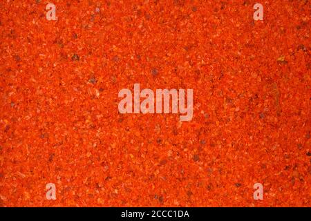 Rote Chilischote in Textur Form close-up. Stockfoto