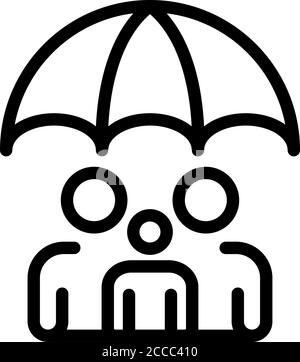 Symbol für sichere Clients, Gliederungsstil Stock Vektor