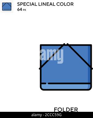 Symbol für die spezielle Linienfarbe des Ordners. Illustration Symbol Design Vorlage für Web mobile UI-Element. Perfekte Farbe modernes Piktogramm auf editierbare Kontur. Stock Vektor