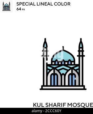 Kul sharif Moschee Spezielle lineare Farbe Symbol. Illustration Symbol Design Vorlage für Web mobile UI-Element. Perfekte Farbe modernes Piktogramm auf editierbar Stock Vektor