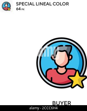 Symbol für spezielle Linienfarbe des Käufers. Illustration Symbol Design Vorlage für Web mobile UI-Element. Perfekte Farbe modernes Piktogramm auf editierbare Kontur. Stock Vektor