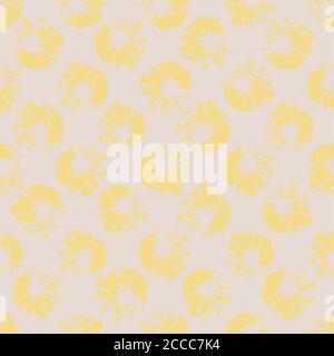 Gelb gepunktete Textur nahtlose Vektor-Muster Stock Vektor