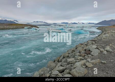 Jokulsarlon Glacier, Islands berühmteste Gletscherlagune, Island Stockfoto