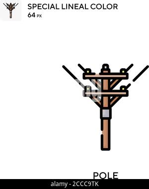 Pol spezielles lineales Farbsymbol. Illustration Symbol Design Vorlage für Web mobile UI-Element. Perfekte Farbe modernes Piktogramm auf editierbare Kontur. Stock Vektor