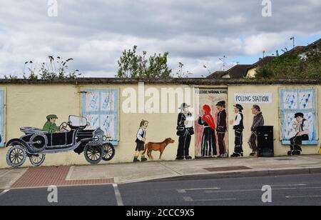 Wandbild, kilcoole, Grafschaft wicklow, irland Stockfoto