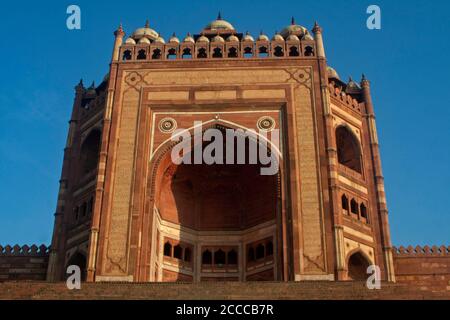 Buland Darwaza, oder die Tür des Sieges, gebaut in 1602 A.D, Fatehpur Sikri, Uttar Pradesh, Indien Stockfoto