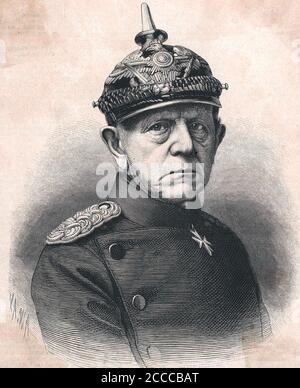 HELMUTH von MOLTKE DER ÄLTERE (1800-18901) Stabschef von Die preußische Armee Stockfoto