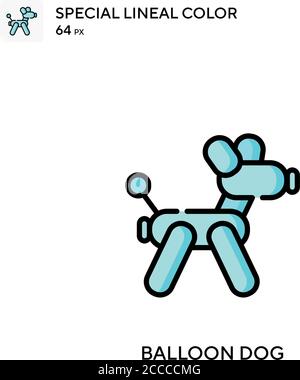 Ballon Hund Spezielle Linienfarbe Symbol. Illustration Symbol Design Vorlage für Web mobile UI-Element. Perfekte Farbe modernes Piktogramm auf bearbeitbaren Strok Stock Vektor