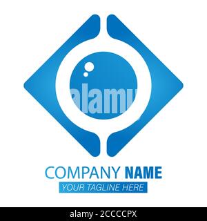 Abstraktes Logo. Abstraktes Auge. Vektordarstellung für ein Logo, Symbol, Emblem oder Aufkleber isoliert auf weißem Hintergrund. Stock Vektor