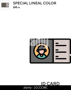 ID-Karte spezielles lineales Farbsymbol. Illustration Symbol Design Vorlage für Web mobile UI-Element. Perfekte Farbe modernes Piktogramm auf editierbare Kontur. Stock Vektor