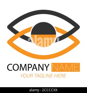 Abstraktes Logo. Abstraktes Auge. Vektordarstellung für ein Logo, Symbol, Emblem oder Aufkleber isoliert auf weißem Hintergrund. Stock Vektor