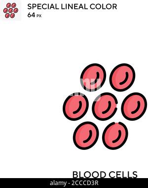 Blutzellen spezielles lineales Farbsymbol. Illustration Symbol Design Vorlage für Web mobile UI-Element. Perfekte Farbe modernes Piktogramm auf bearbeitbaren Strok Stock Vektor