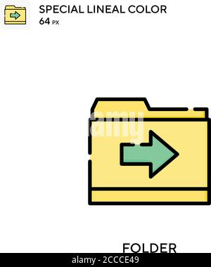 Symbol für die spezielle Linienfarbe des Ordners. Illustration Symbol Design Vorlage für Web mobile UI-Element. Perfekte Farbe modernes Piktogramm auf editierbare Kontur. Stock Vektor
