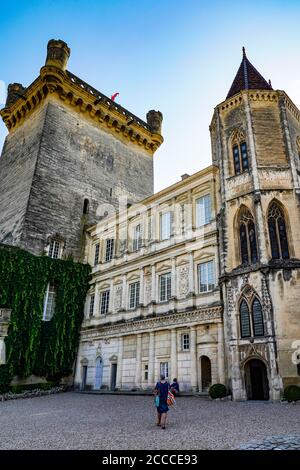 Frankreich. Gard (30) Uzes. Herzogsburg bekannt als das Herzogtum Uzès, die Bermonde Stockfoto