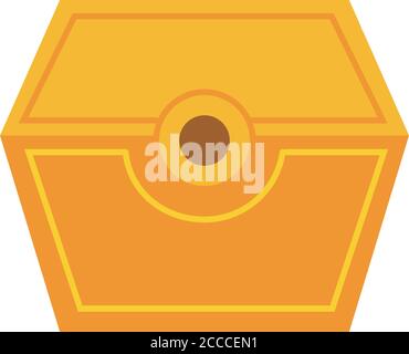 Schatztruhe flach Stil Symbol Vektor Illustration Design Stock Vektor