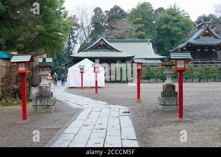 Saitama, Japan - Wasinomiya Schrein in Kuki, Saitama, Japan. Der Schrein war eine Geschichte von über 2000 Jahren und Anime Heiligen Ort. Stockfoto