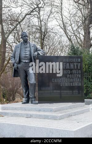 Denkmal für Wojciech Korfanty in Warschau, Polen Stockfoto