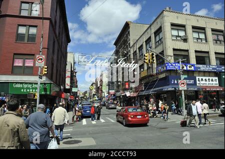 Mulberry Street, Little Italy, Manhattan, New York Stockfoto