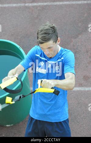 Zweiter Teiler Club karlsruher sc in Trainingscamp in österreich Vorbereitung Für die neue zweite Liga Saison Stockfoto